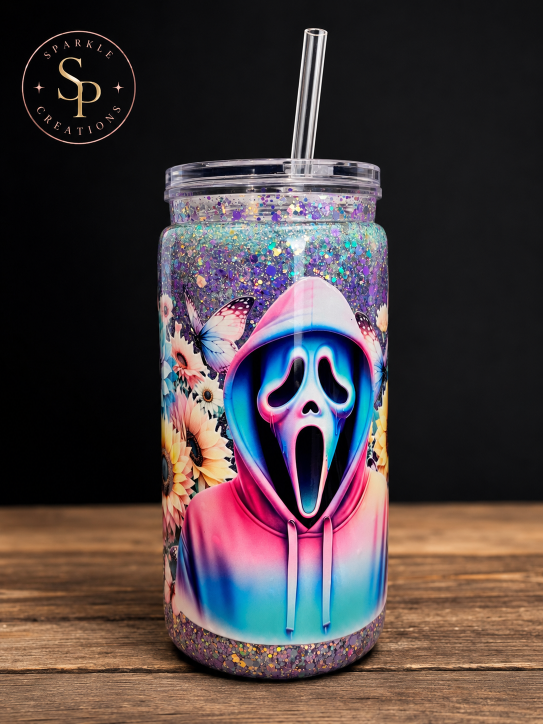 16oz (ghost face) snow globe