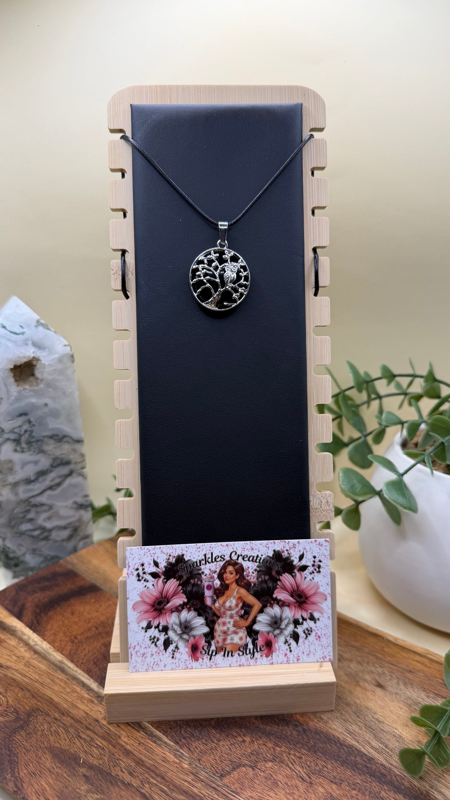 Obsidian pendant