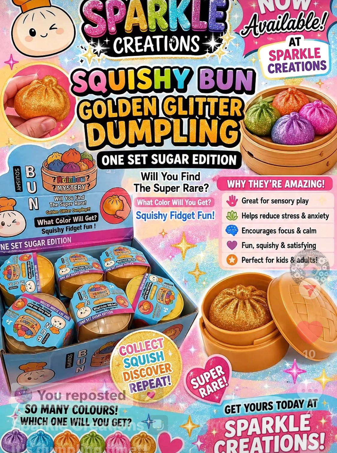 Viral squishy dumplings
