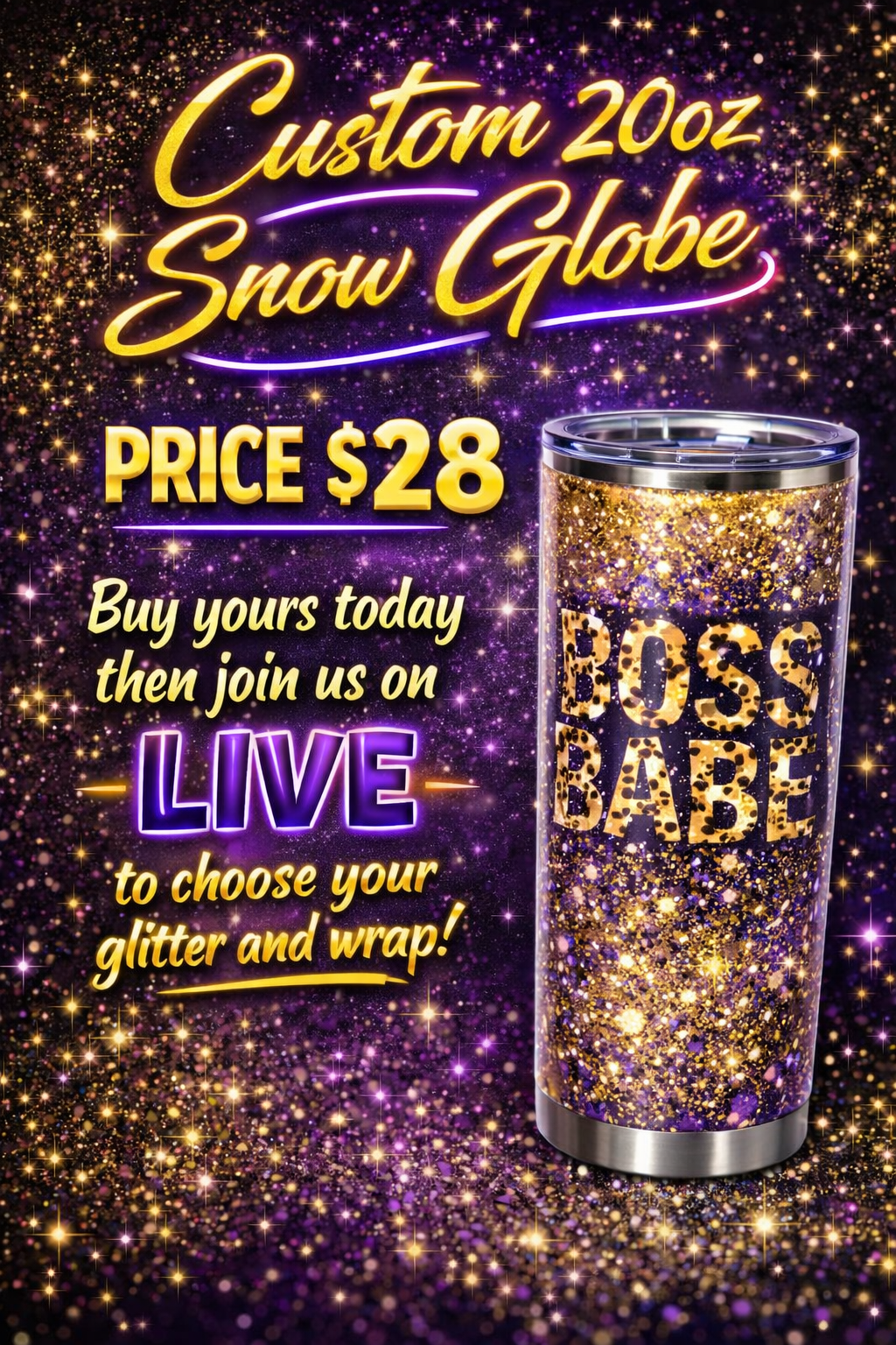 20oz SNOW GLOBE