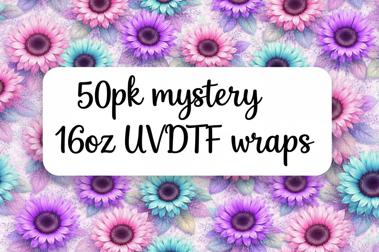 50pc mystery bundle 16oz UVDTF