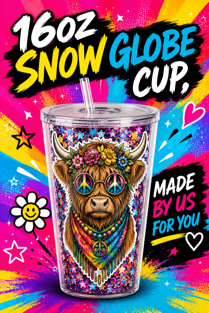16oz snow globe (made on TikTok)