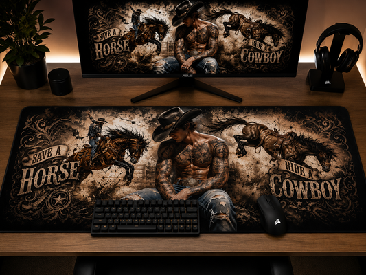 Cowboy desk mat