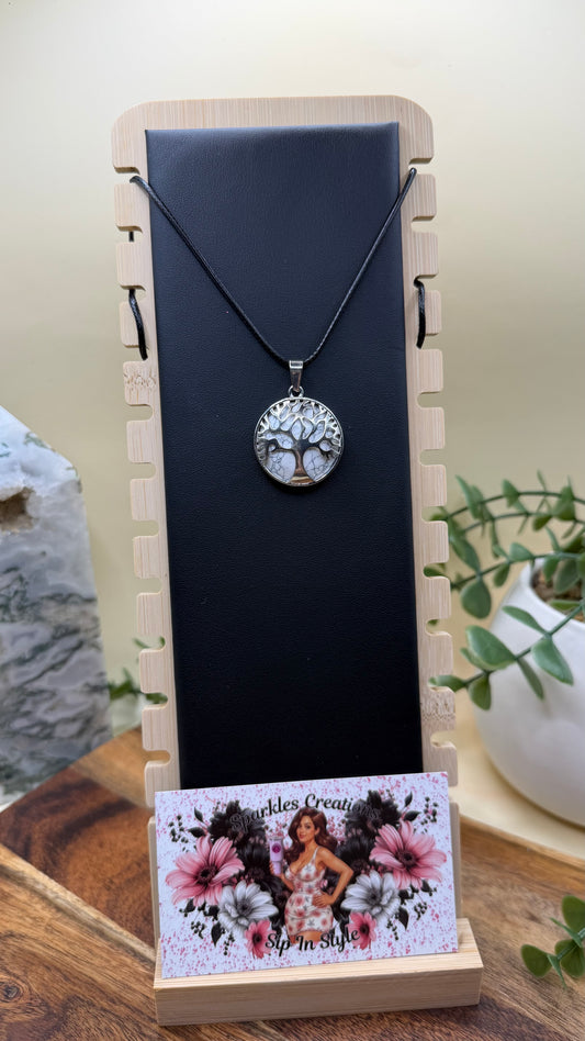 Howlite crystal pendant